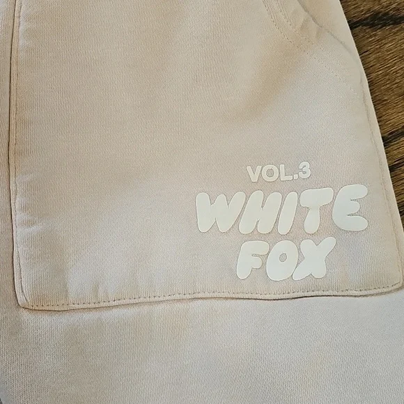 White Fox Boutique Greige High-Waist Track Joggers - Has Discoloration Stains - Picture 2 of 16